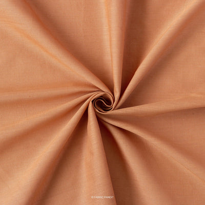 Fabric Pandit Fabric Copper Brown Color Pure Cotton Linen Fabric
