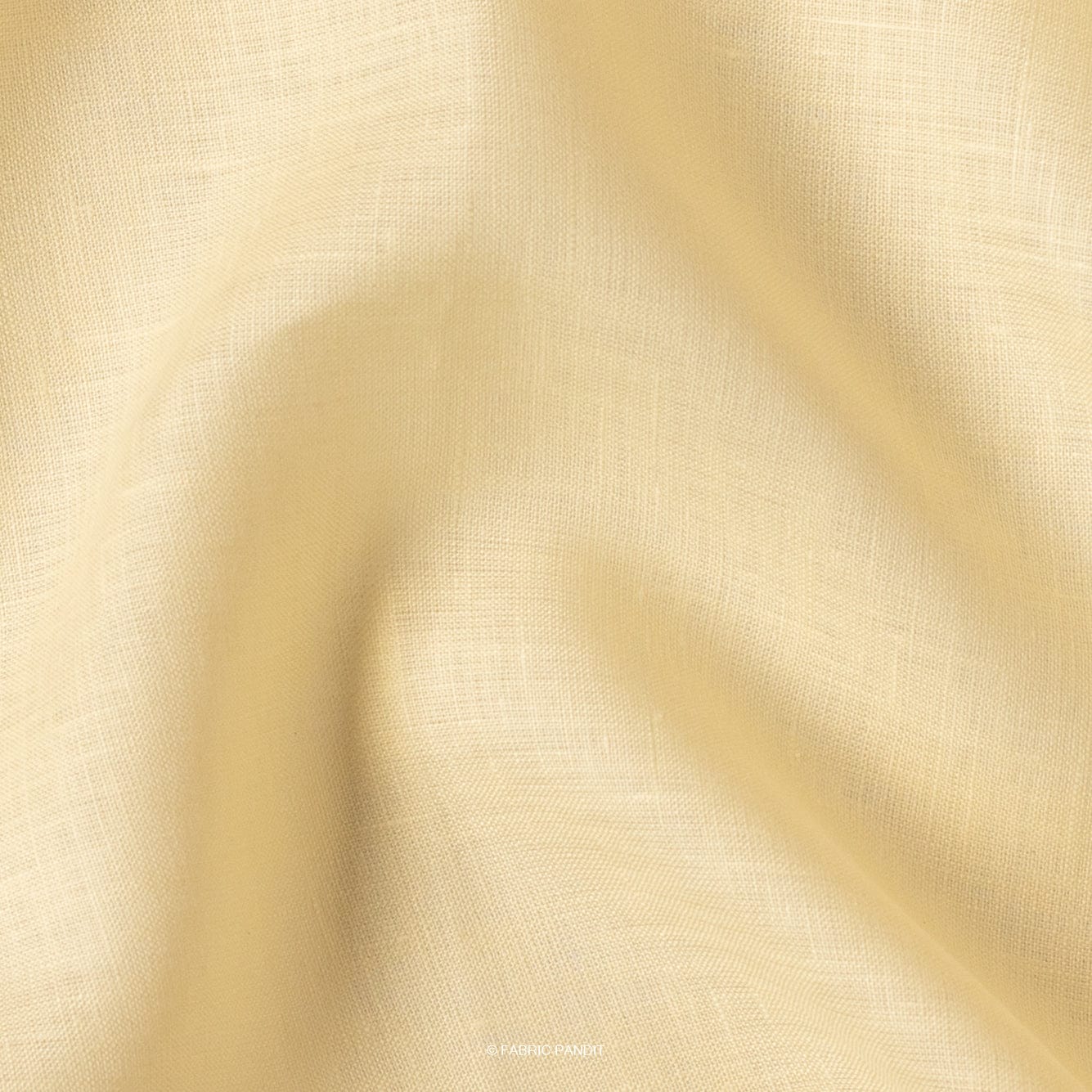 Fabric Pandit Fabric Cream Plain Premium 60 Lea Pure Linen Fabric (Width 58 inch)