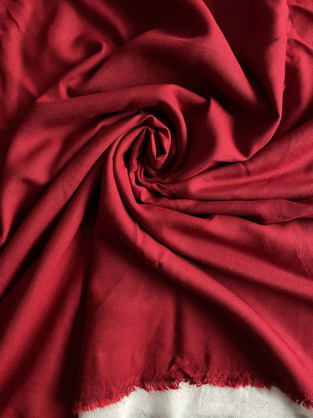 Fabric Pandit Fabric Crimson Red Color Pure Rayon Fabric