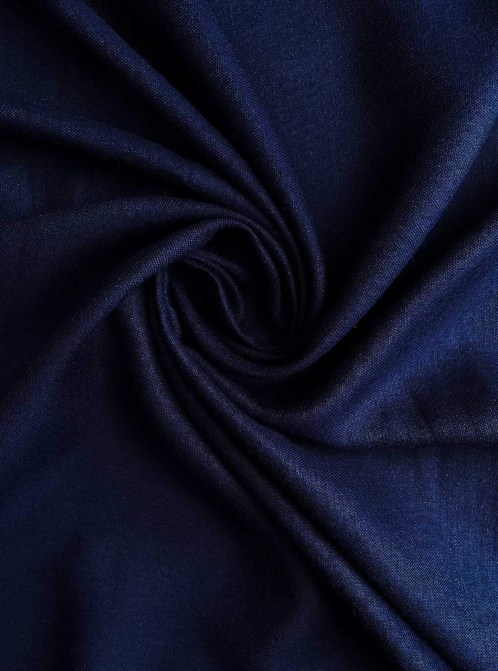 Fabric Pandit Fabric Dark Blue Color Pure Rayon Fabric