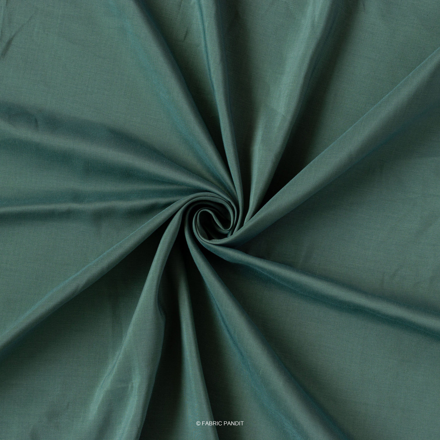 Fabric Pandit Fabric Dark Green Plain Soft Poly Muslin Fabric (Width 44 Inches)