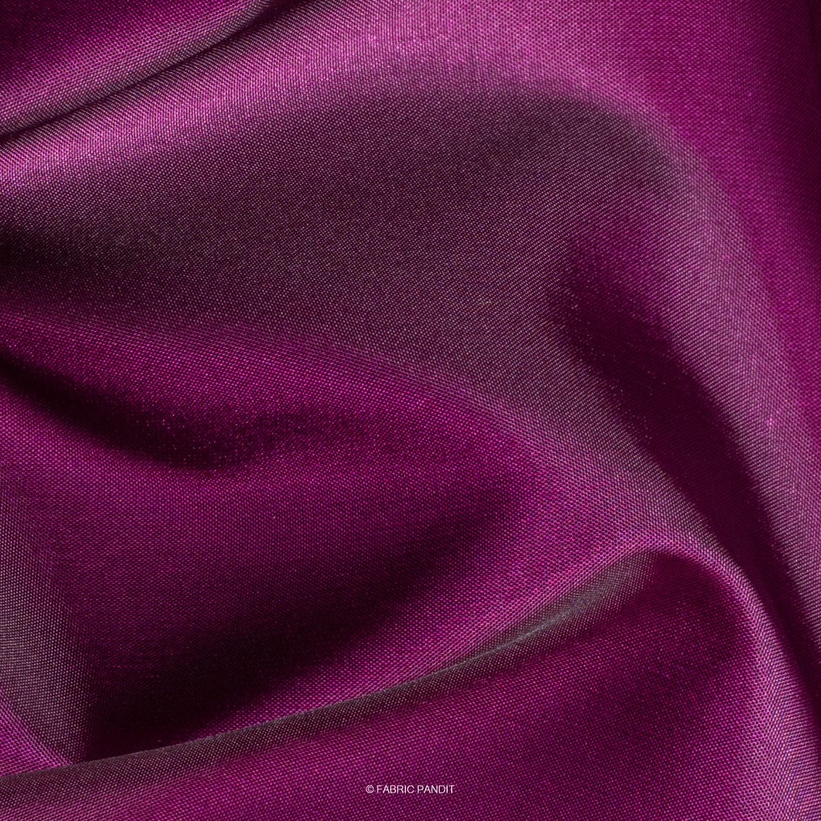 Fabric Pandit Fabric Dark Magenta Plain Premium Dual Tone Paper Silk Fabric (Width 44 Inches)