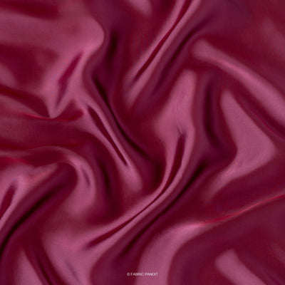 Fabric Pandit Fabric Dark Magenta Plain Premium Organza Fabric (Width 44 Inches)