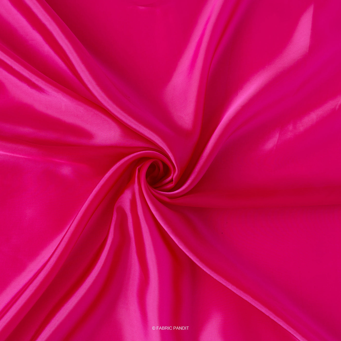 Fabric Pandit Fabric Deep Pink Plain Premium Organza Fabric (Width 44 Inches)