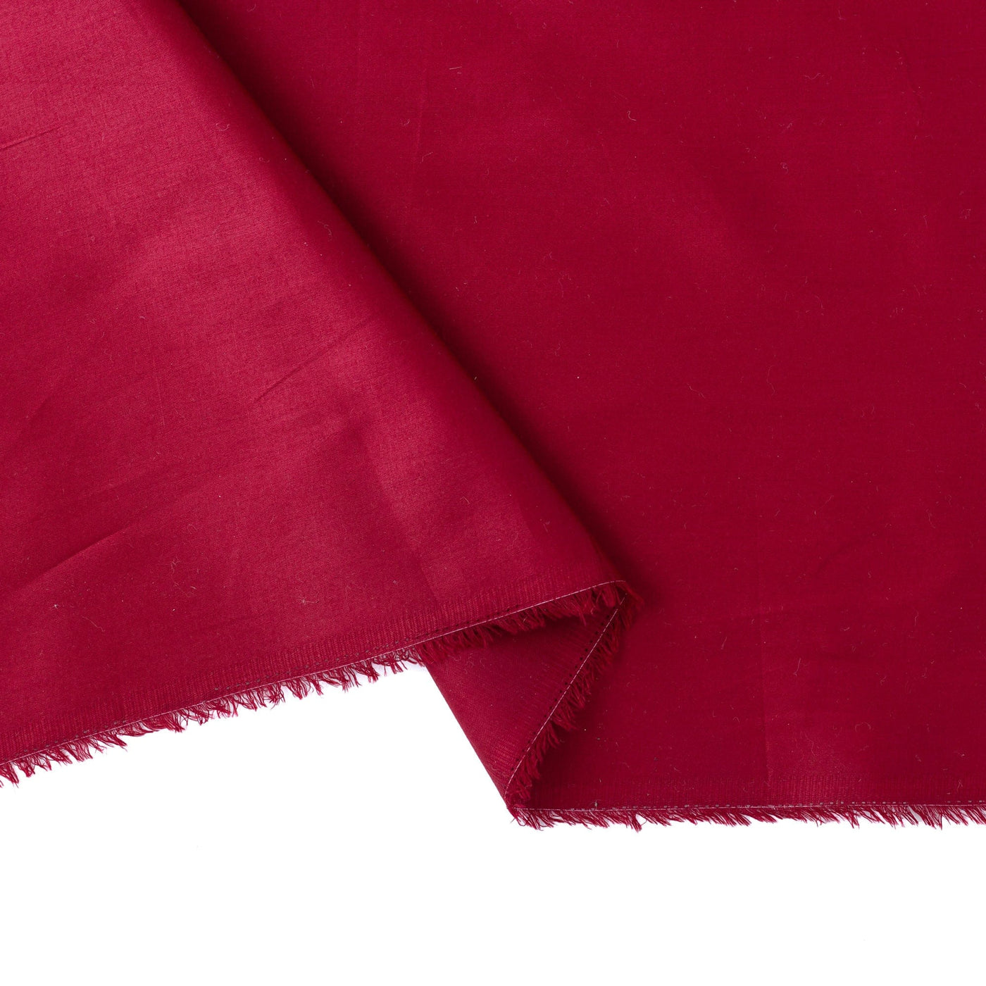 Fabric Pandit Fabric Deep Red Plain Cotton Satin Fabric (Width 42 Inches)