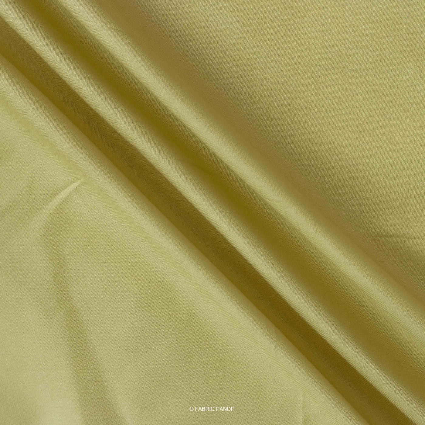 Fabric Pandit Fabric Dusty Green Color Plain Cotton Satin Fabric (Width 42 Inches)