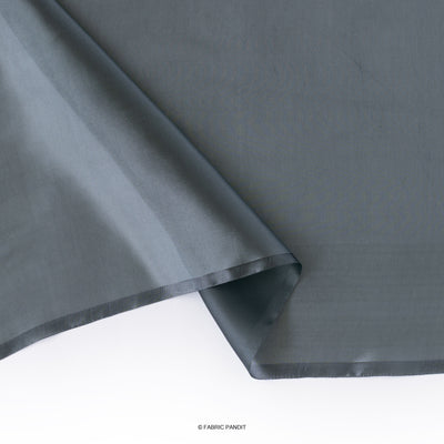 Fabric Pandit Fabric Dusty Grey Plain Premium Organza Fabric (Width 44 Inches)