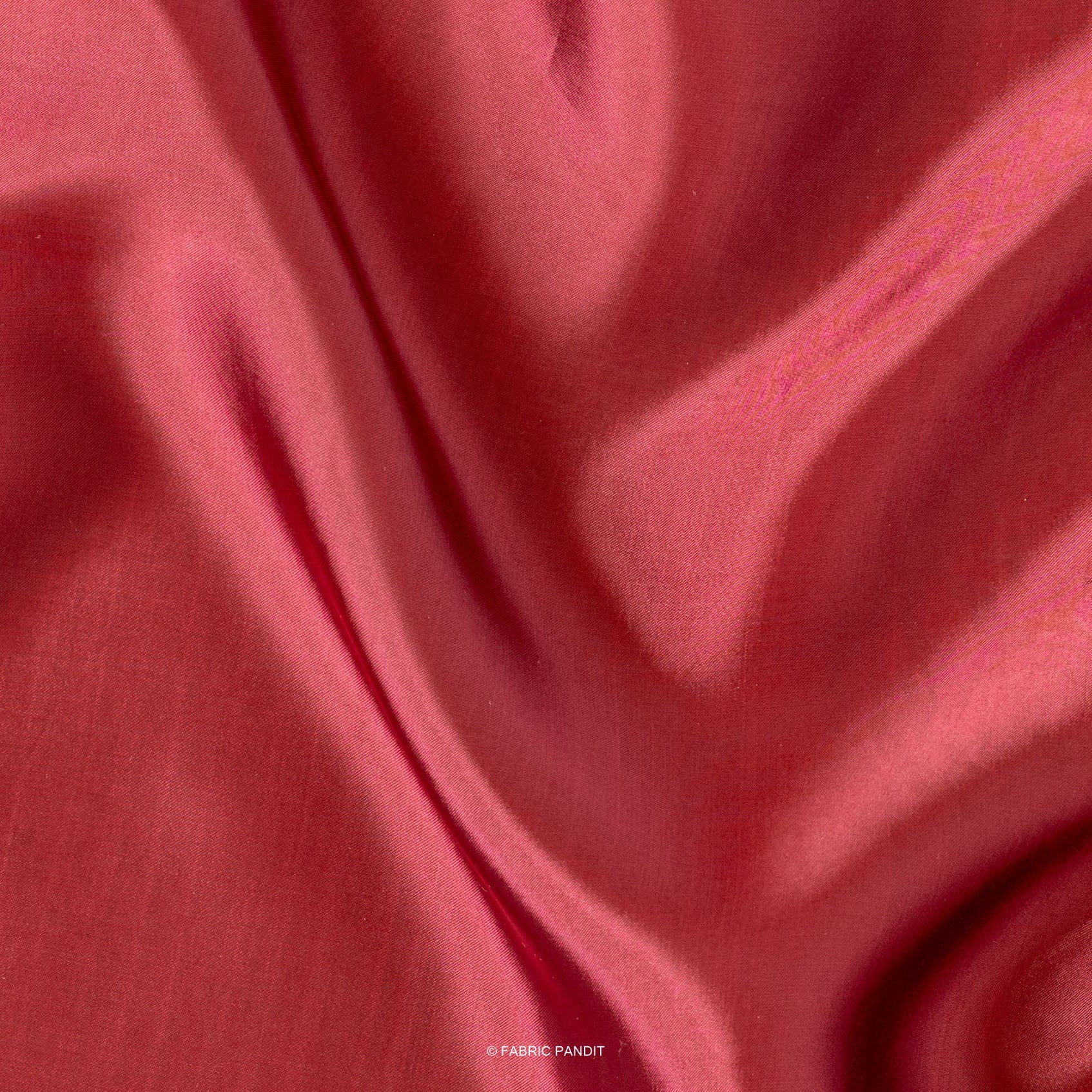 Fabric Pandit Fabric Dusty Maroon Plain Premium Organza Fabric (Width 44 Inches)