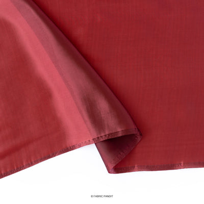 Fabric Pandit Fabric Dusty Maroon Plain Premium Organza Fabric (Width 44 Inches)