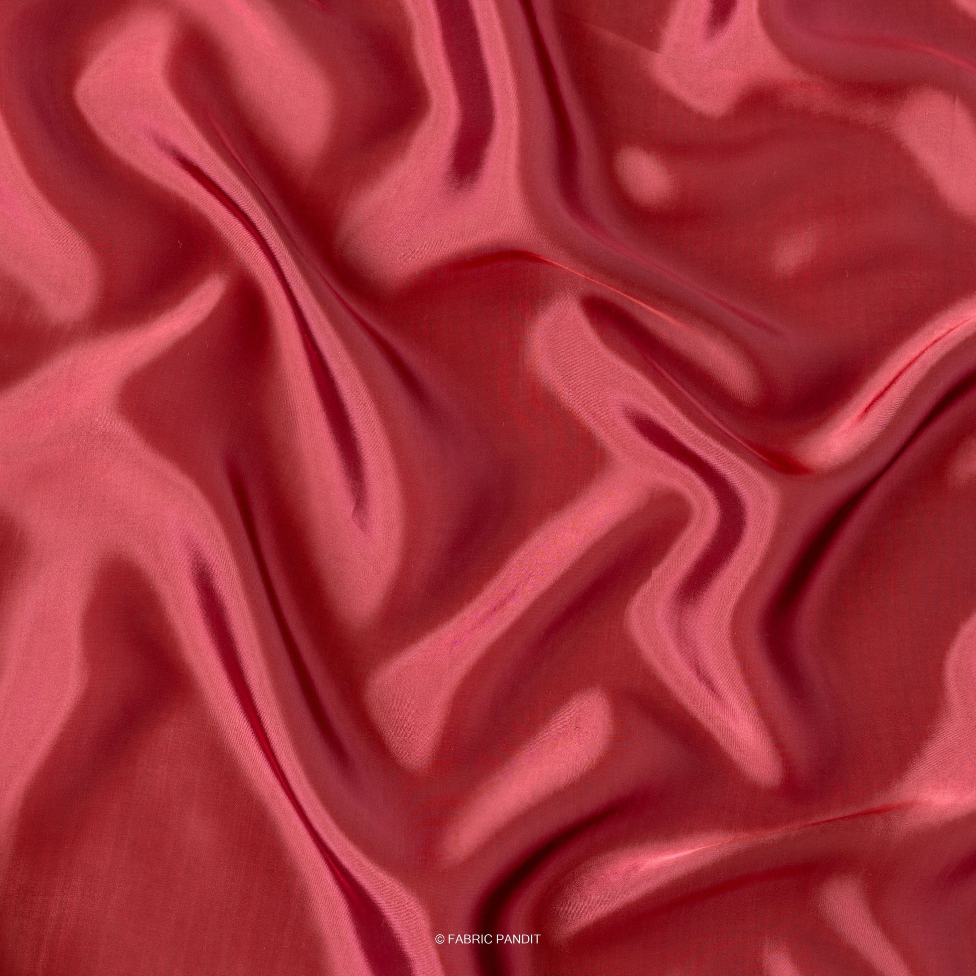 Fabric Pandit Fabric Dusty Maroon Plain Premium Organza Fabric (Width 44 Inches)