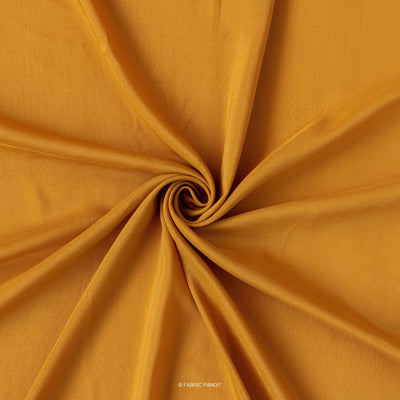 Fabric Pandit Fabric Dusty Mustard Soft Poly Muslin Fabric (Width 44 Inches)