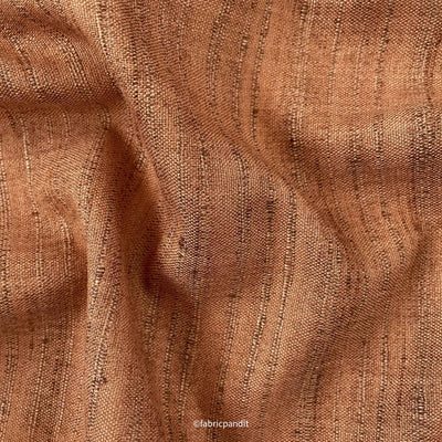 Fabric Pandit Fabric Dusty Ocher Color Bhagalpuri Woven Cotton Slub Kurta Fabric (Width 58 Inches)