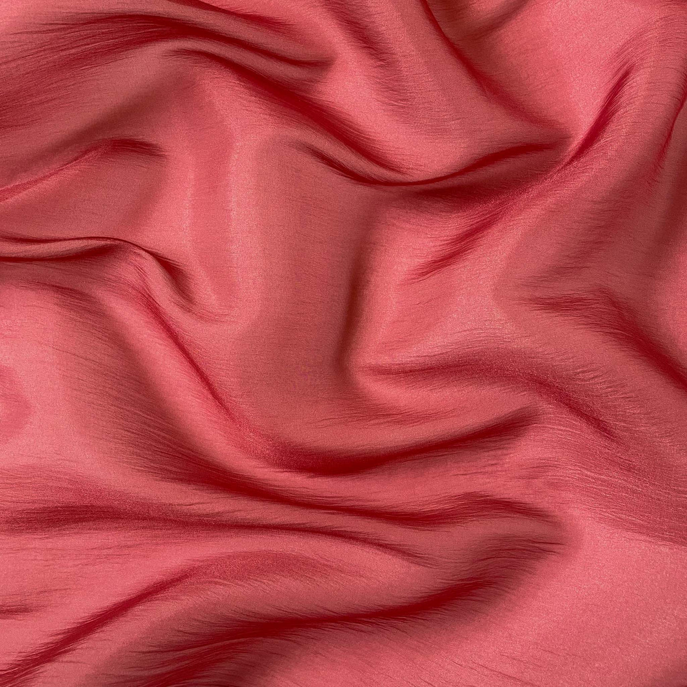 Fabric Pandit Fabric Dusty Red Plain Crinkle Organza Imported Fabric (Width 58 Inches)