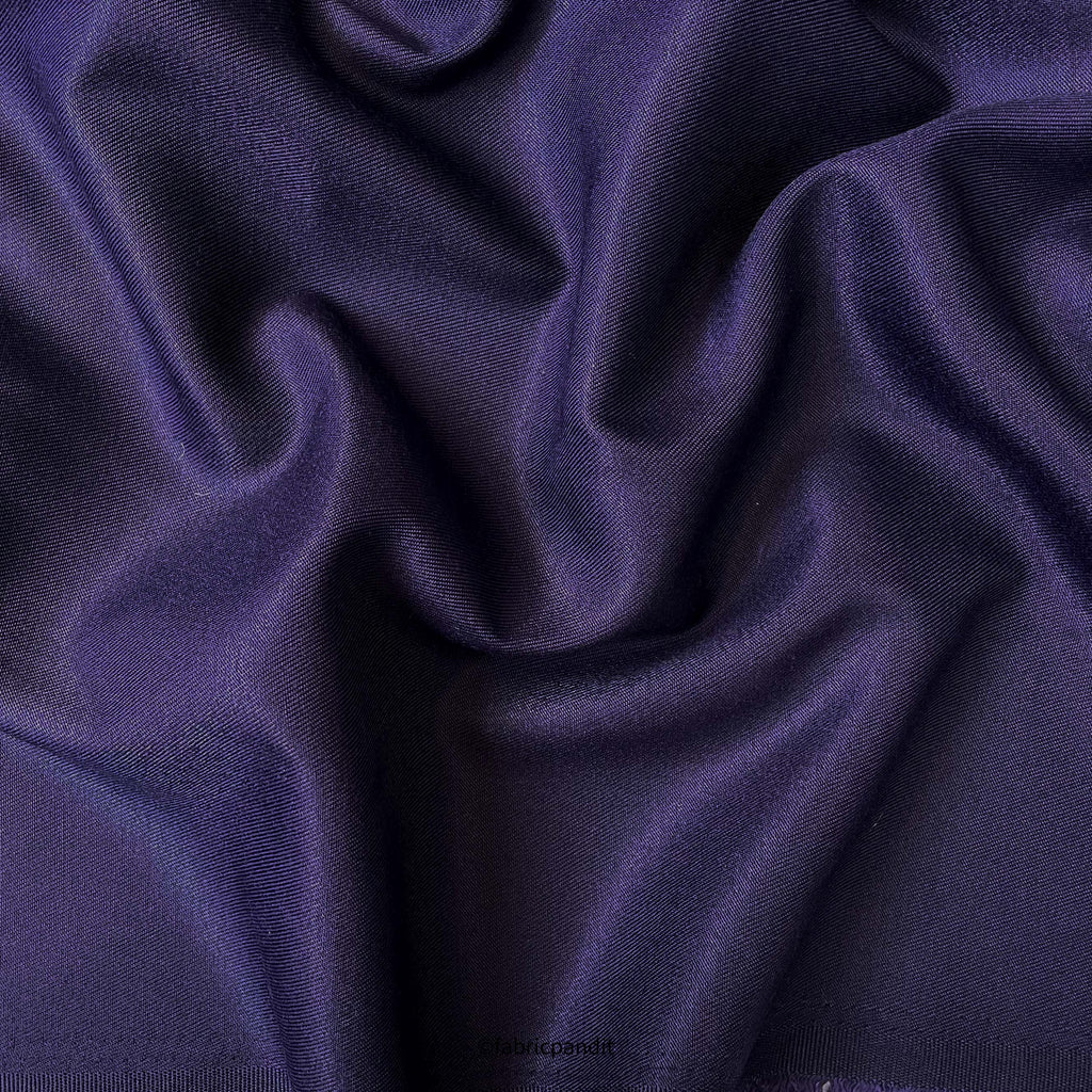 Fabric Pandit Fabric Eggplant Violet Twill Premium Suiting Fabric (Width 58 Inches)