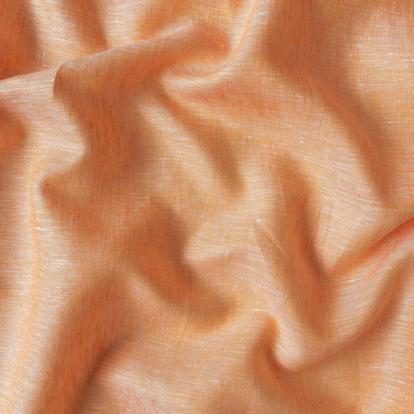 Fabric Pandit Fabric Ginger Orange Plain Premium 60 Lea Pure Linen Fabric (Width 58 Inches)