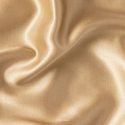 Fabric Pandit Fabric Gold Color Plain Modal Satin Fabric (Width 44 Inches)