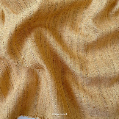 Fabric Pandit Fabric Golden Brown Color Bhagalpuri Woven Cotton Slub Kurta Fabric (Width 58 Inches)