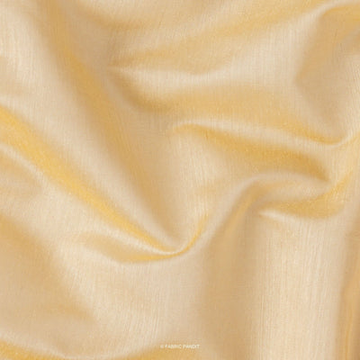 Fabric Pandit Fabric Golden Yellow Color Plain Chanderi Fabric (Width 43 Inches)