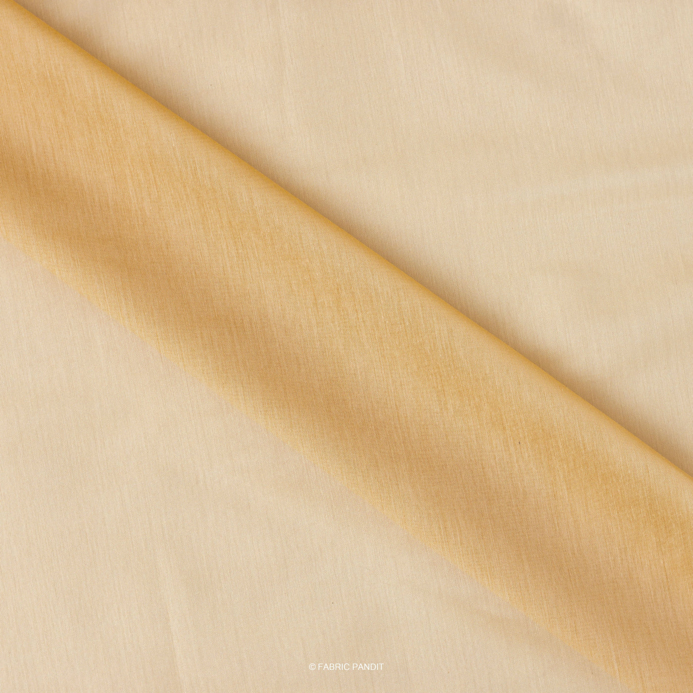 Fabric Pandit Fabric Golden Yellow Color Plain Chanderi Fabric (Width 43 Inches)