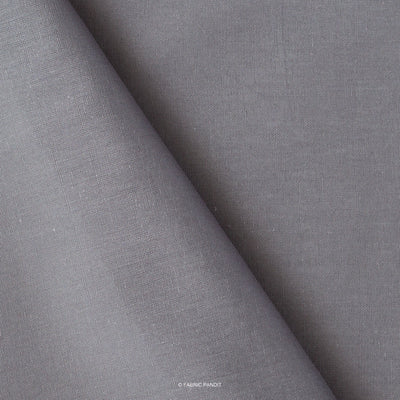 Fabric Pandit Fabric Grey Color Pure Cotton Linen Fabric