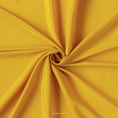 Fabric Pandit Fabric Honey Yellow Premium French Crepe Fabric (Width 44 Inches)