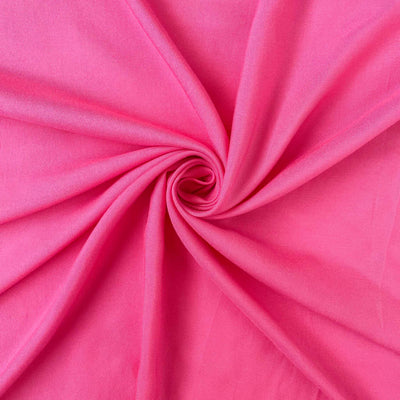 Fabric Pandit Fabric Hot Pink Color Pure Rayon Fabric (Width 42 Inches)