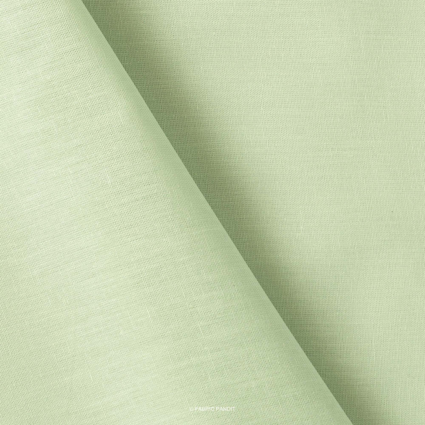 Fabric Pandit Fabric Light Aquamarine Color Pure Cotton Linen Fabric