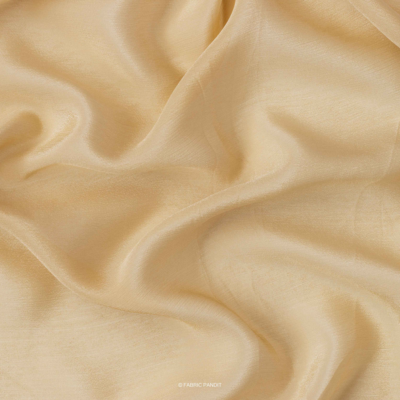 Fabric Pandit Fabric Light Brown Plain Pure Viscose Chinnon Chiffon Fabric (Width 45 Inches)