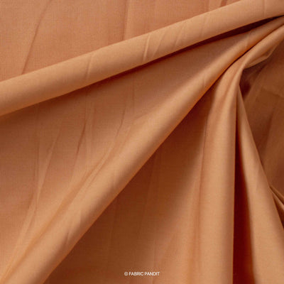 Fabric Pandit Fabric Light Copper Color Plain Cotton Satin Lycra Fabric (Width 42 Inches)
