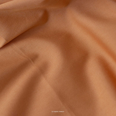 Fabric Pandit Fabric Light Copper Color Plain Cotton Satin Lycra Fabric (Width 42 Inches)