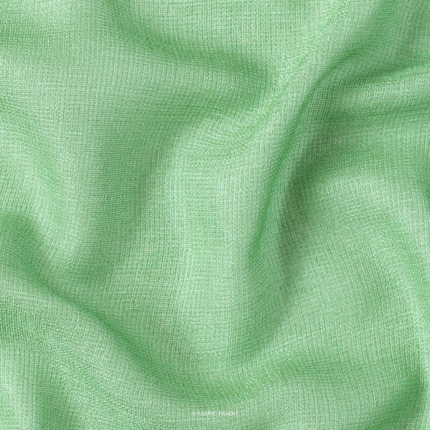 Fabric Pandit Fabric Light Green Color Poly Jute Fabric (Width 44 Inches)