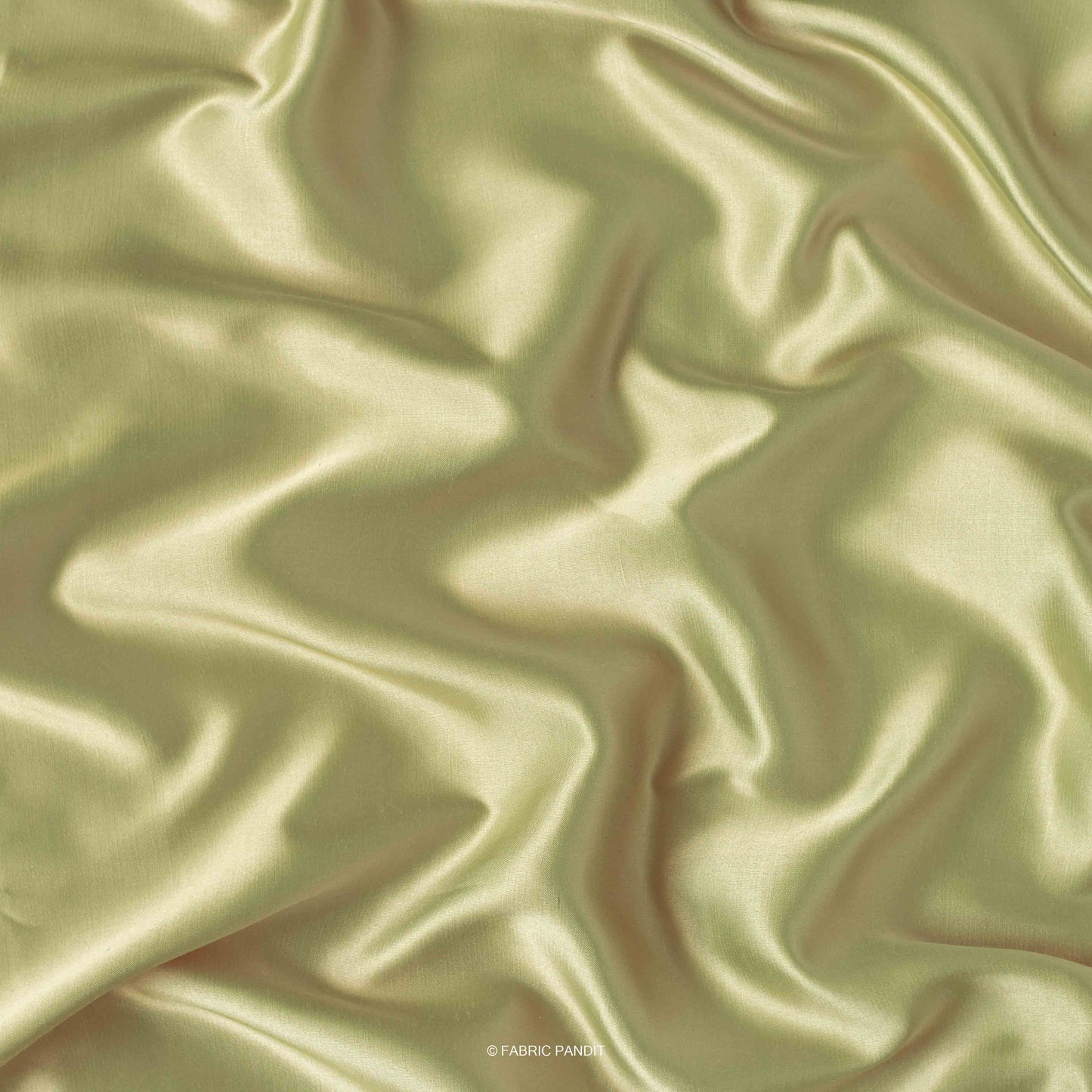 Fabric Pandit Fabric Light Jade Green Plain Modal Satin Fabric (Width 44 Inches)