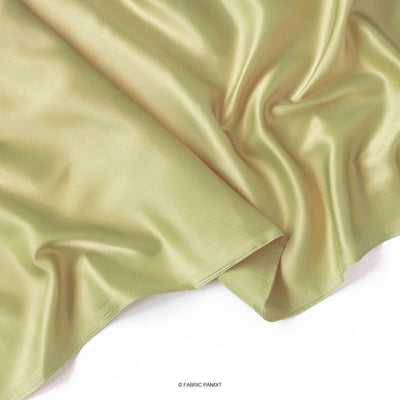 Fabric Pandit Fabric Light Jade Green Plain Modal Satin Fabric (Width 44 Inches)