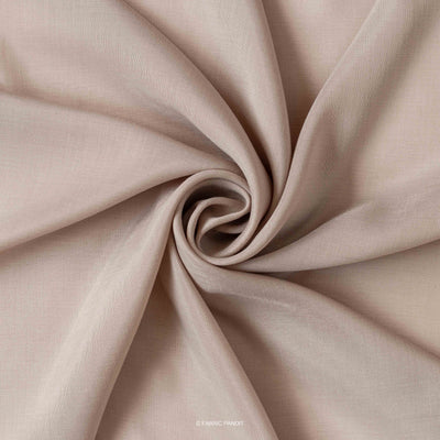 Fabric Pandit Fabric Light Mink Grey Plain Soft Poly Muslin Fabric (Width 44 Inches)