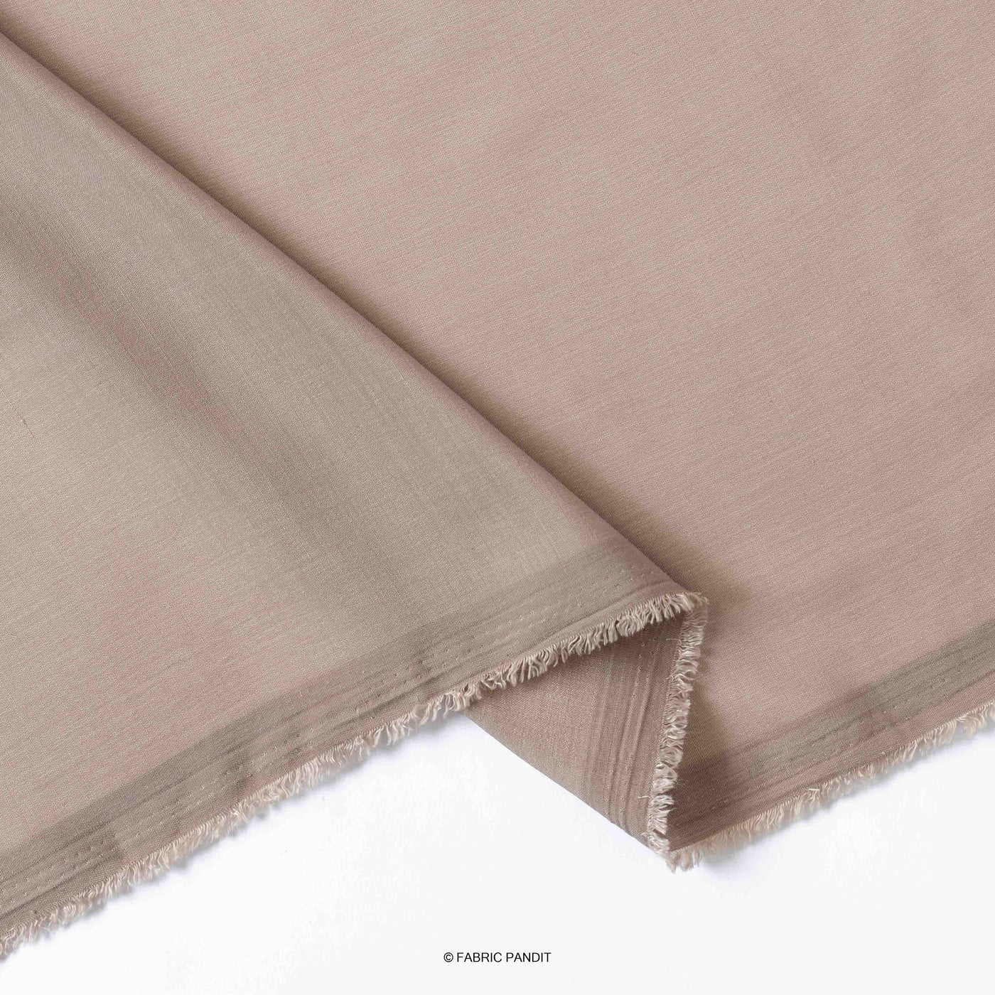 Fabric Pandit Fabric Light Mink Grey Plain Soft Poly Muslin Fabric (Width 44 Inches)