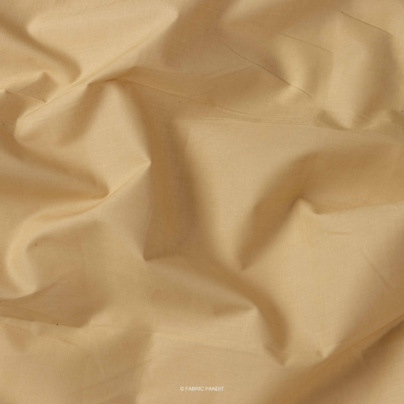 Fabric Pandit Fabric Light Ocher Color Pure Cotton Cambric Fabric (Width 42 Inches)