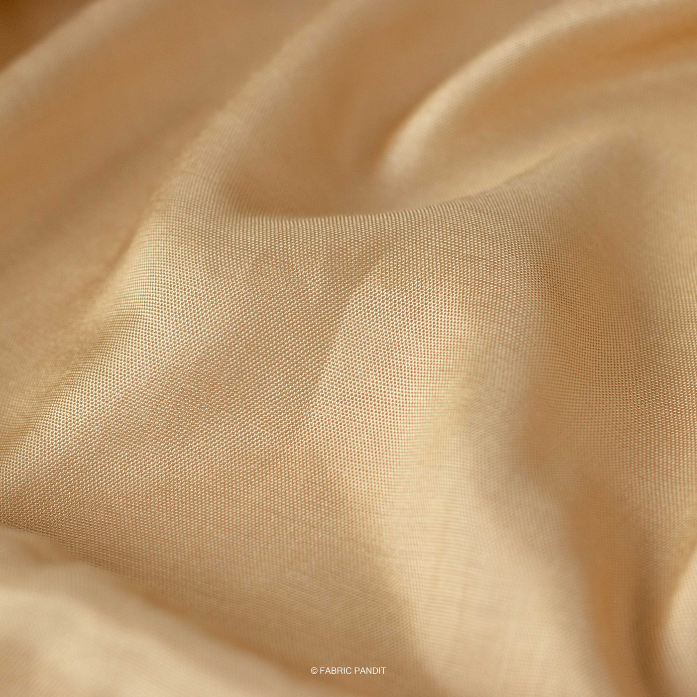 Fabric Pandit Fabric Light Ocher Color Viscose Shantoon Fabric (Width 44 Inches)