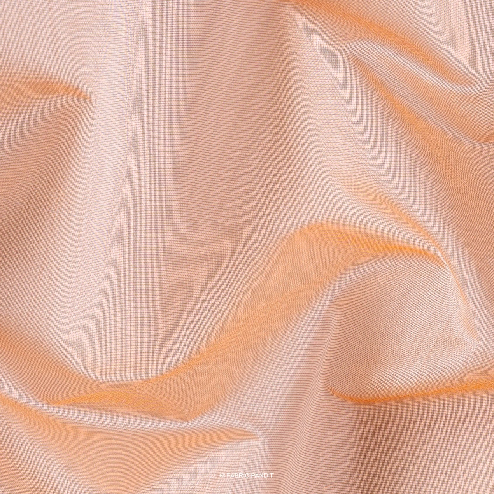 Fabric Pandit Fabric Light Peach Color Plain Chanderi Fabric (Width 43 Inches)