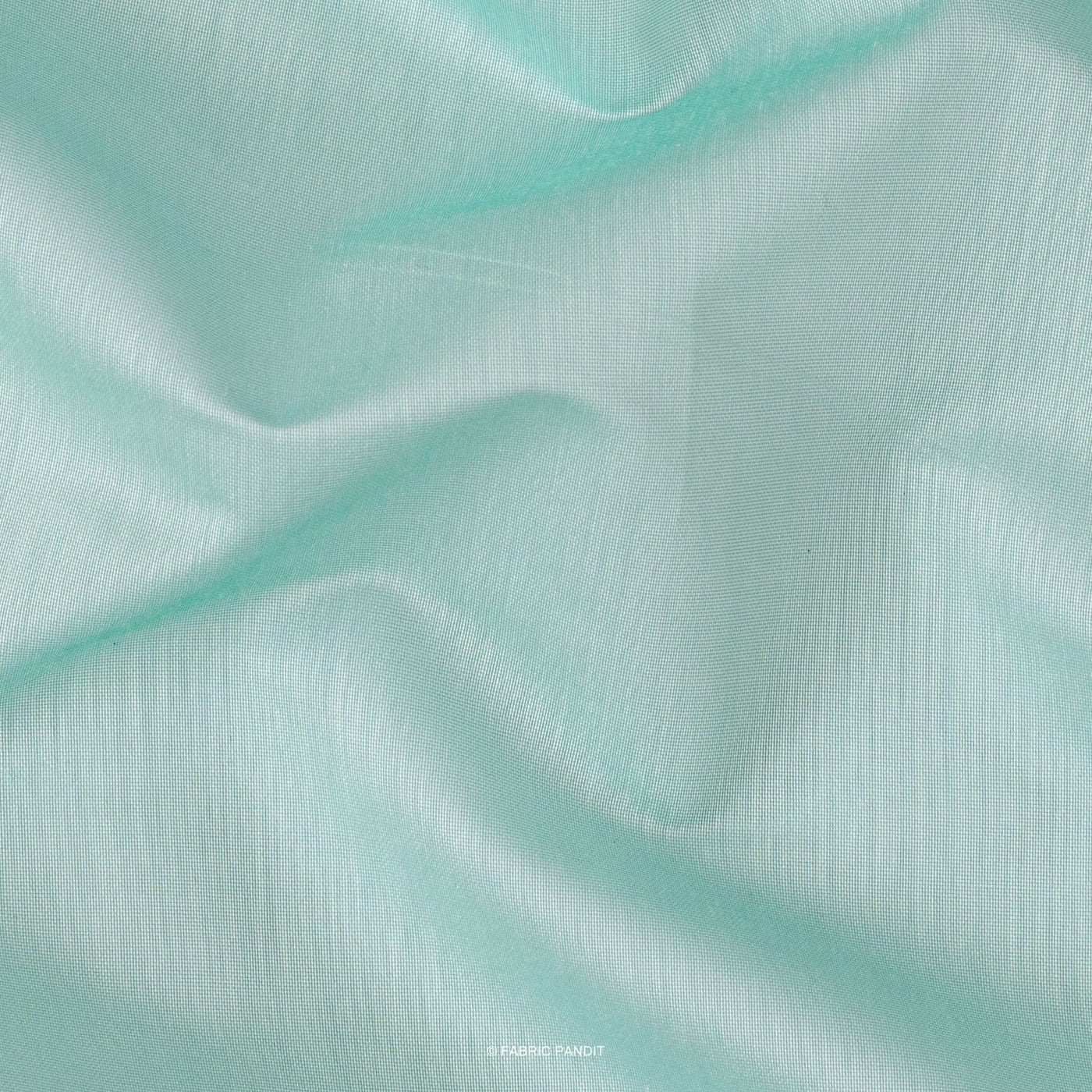 Fabric Pandit Fabric Light Turquoise Color Plain Chanderi Fabric (Width 43 Inches)