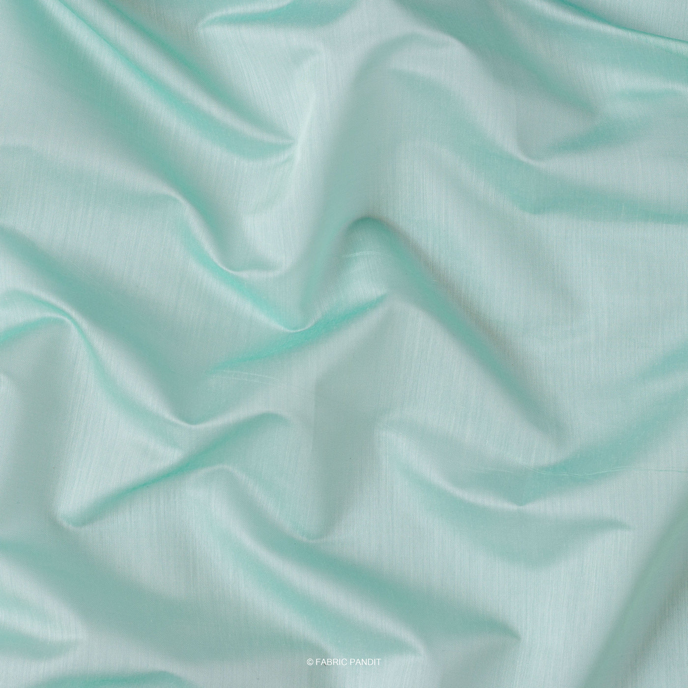 Fabric Pandit Fabric Light Turquoise Color Plain Chanderi Fabric (Width 43 Inches)