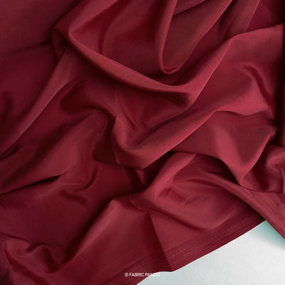 Fabric Pandit Fabric Maroon Color Premium French Crepe Fabric (Width 44 inches)