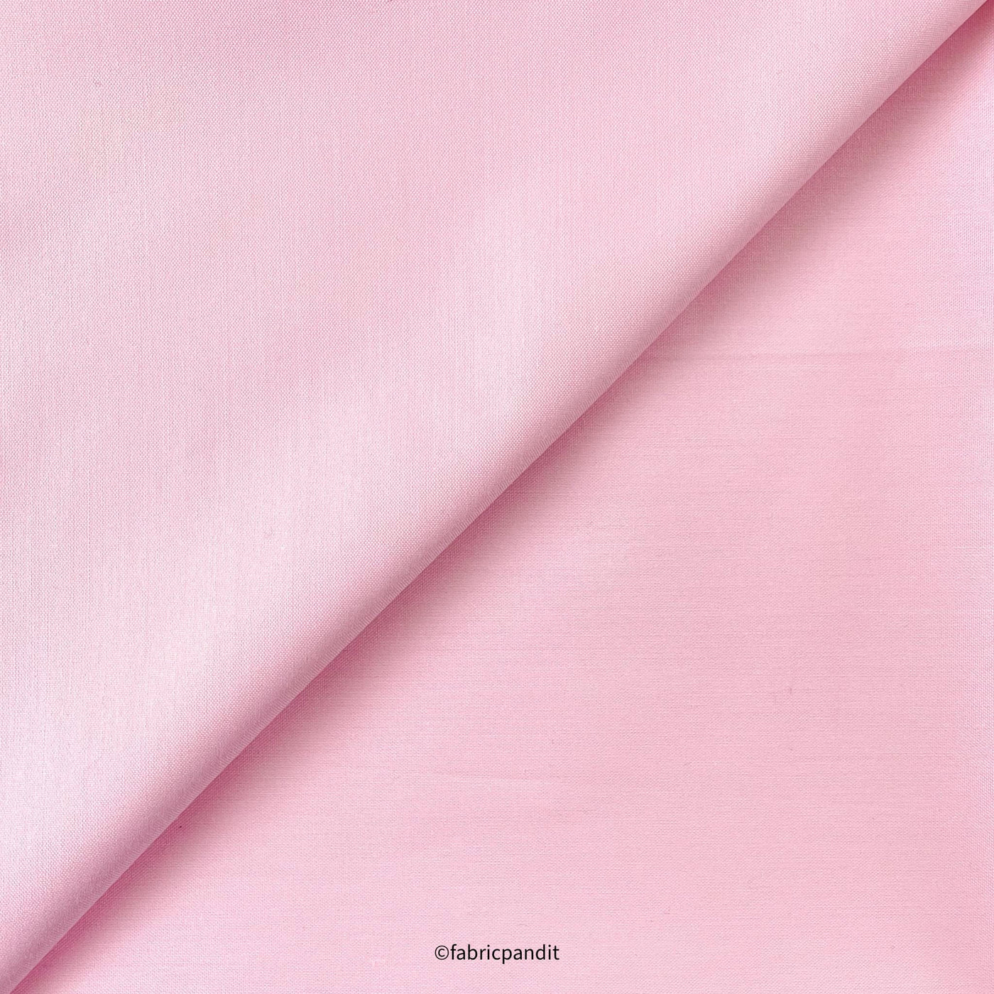 Fabric Pandit Fabric Men's Baby Pink Cotton Shirting Fabric (Width 58 Inch)