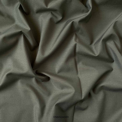 Fabric Pandit Fabric Men's Dusty Olive Green Cotton Shirting Fabric (Width 58 Inch)