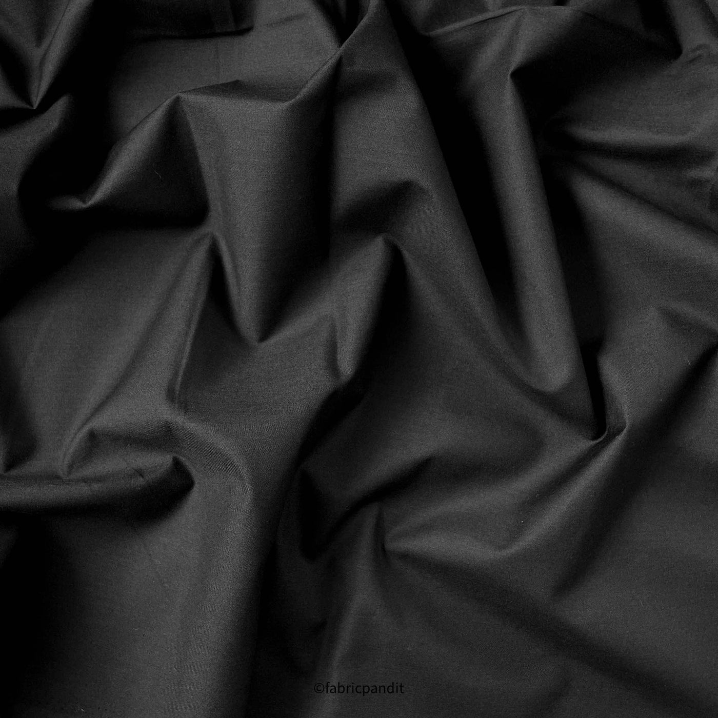 Fabric Pandit Fabric Men's Jade Black Cotton Shirting Fabric (Width 58 Inch)