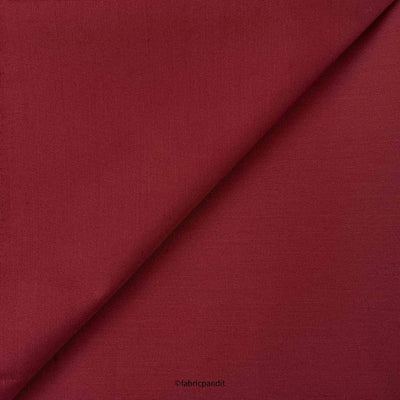 Fabric Pandit Fabric Men's Merlot Red Cotton Shirting Fabric (Width 58 Inch)