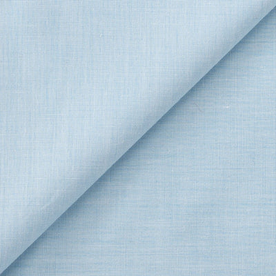 Fabric Pandit Fabric Men's Pastel Blue Cotton Yarn Dyed Shirting Fabric (Width 58 inch)
