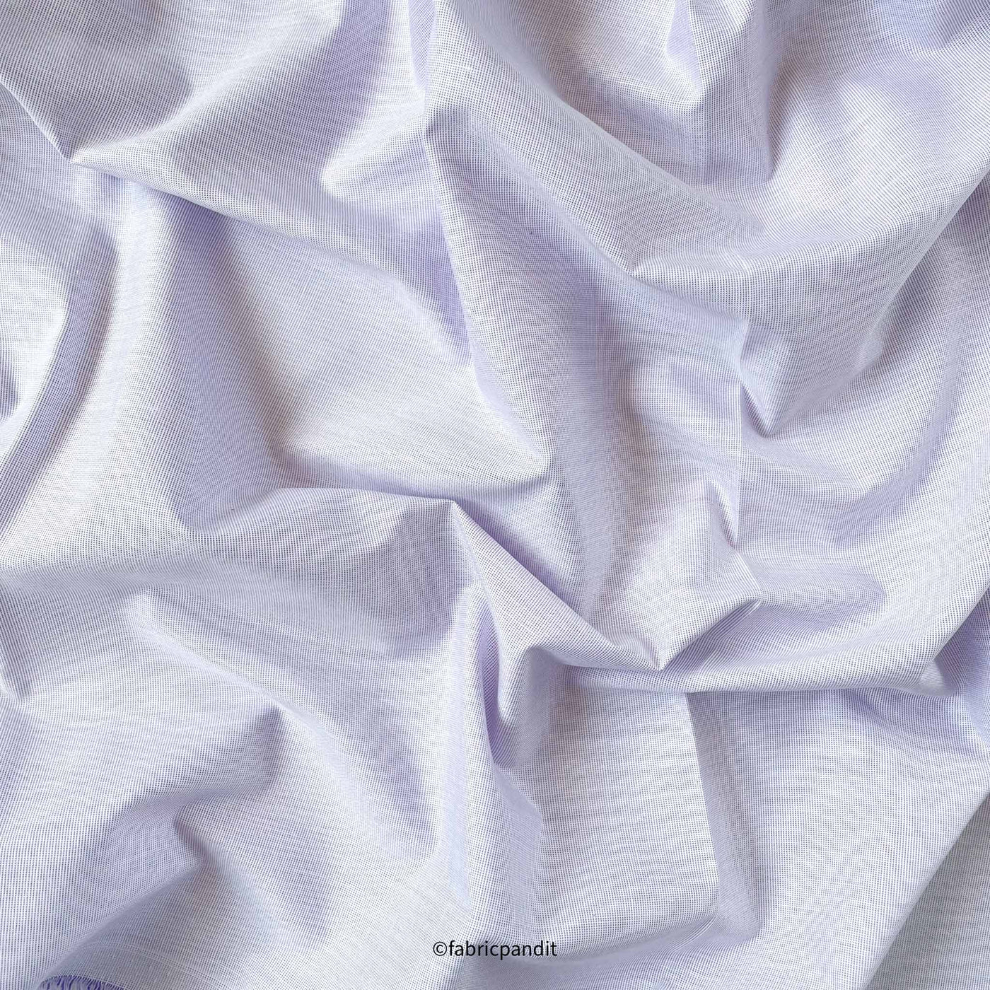 Fabric Pandit Fabric Men's Pastel Lilac Cotton Yarn Dyed Shirting Fabric (Width 58 Inch)