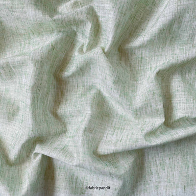 Fabric Pandit Fabric Men's Pine Green Textured Yarn Dyed Linen Shirting Fabric (Width 58 Inches)