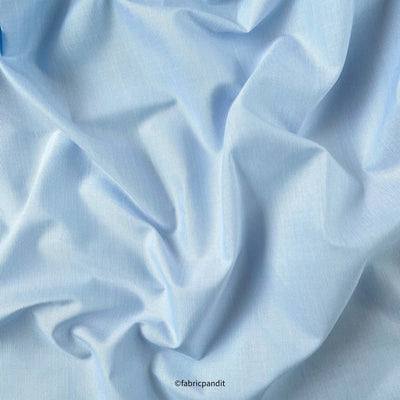 Fabric Pandit Fabric Men's Sky Blue Cotton Yarn Dyed Shirting Fabric (Width 58 Inch)