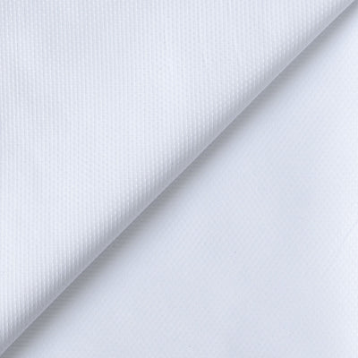 Fabric Pandit Fabric Men's White Diamonds Pattern Cotton Satin Dobby Luxury Shirting Fabric (Width 58 inch)